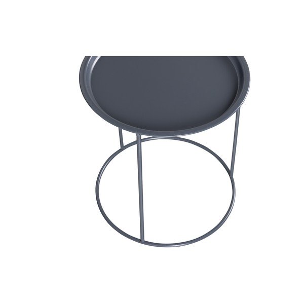 Svetlosivý odkladací stolík WOOOD Ivar, ø 40 cm-image-3