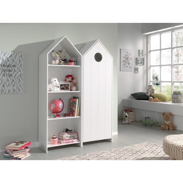 Biela otvorená detská šatníková skriňa 115x171,5 cm CASAMI – Vipack-image-1