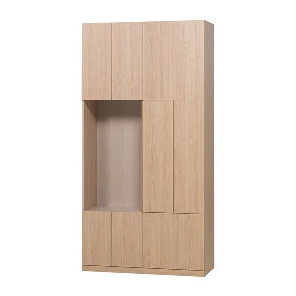 Modulárna skrinka v prírodnej farbe 108x215 cm Build – WOOOD