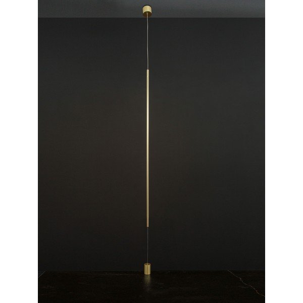 Hliníková LED stojacia lampa v mosadznej farbe (výška  300 cm) Elettra – Nova Luce-image-1