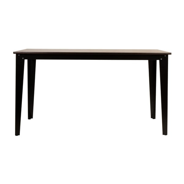 Drevený jedálenský stôl s čiernymi nohami Dutchbone Scuola, 140 x 70 cm