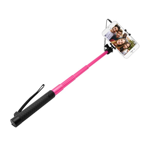 Teleskopická selfie tyč FIXED, ružová