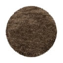 Tmavohnedý okrúhly koberec ø 160 cm Fluffy – Ayyildiz Carpets