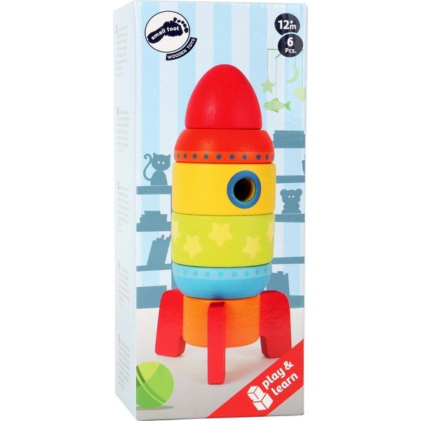 Detská drevená skladacia hra Legler Rocket-image-1