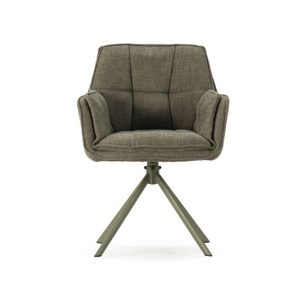 Zelené čalúnené jedálenské kreslá v súprave 2 ks Keiko – Marckeric-image-2