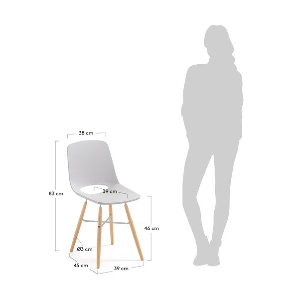 Sada 2 sivých jedálenských stoličiek La Forma Kint-image-1