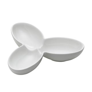 Biela porcelánová trojdielna miska Maxwell & Williams Basic, 21,5 x 21 cm
