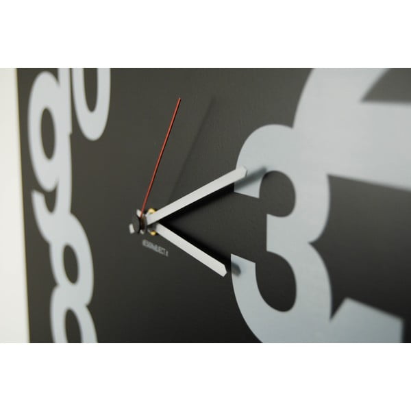 Nástenné hodiny dESIGNoBJECT.it Numbers Circle Black, 50 x 50 cm-image-4
