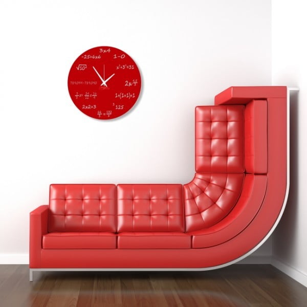Nástenné hodiny Red Maths-image-1