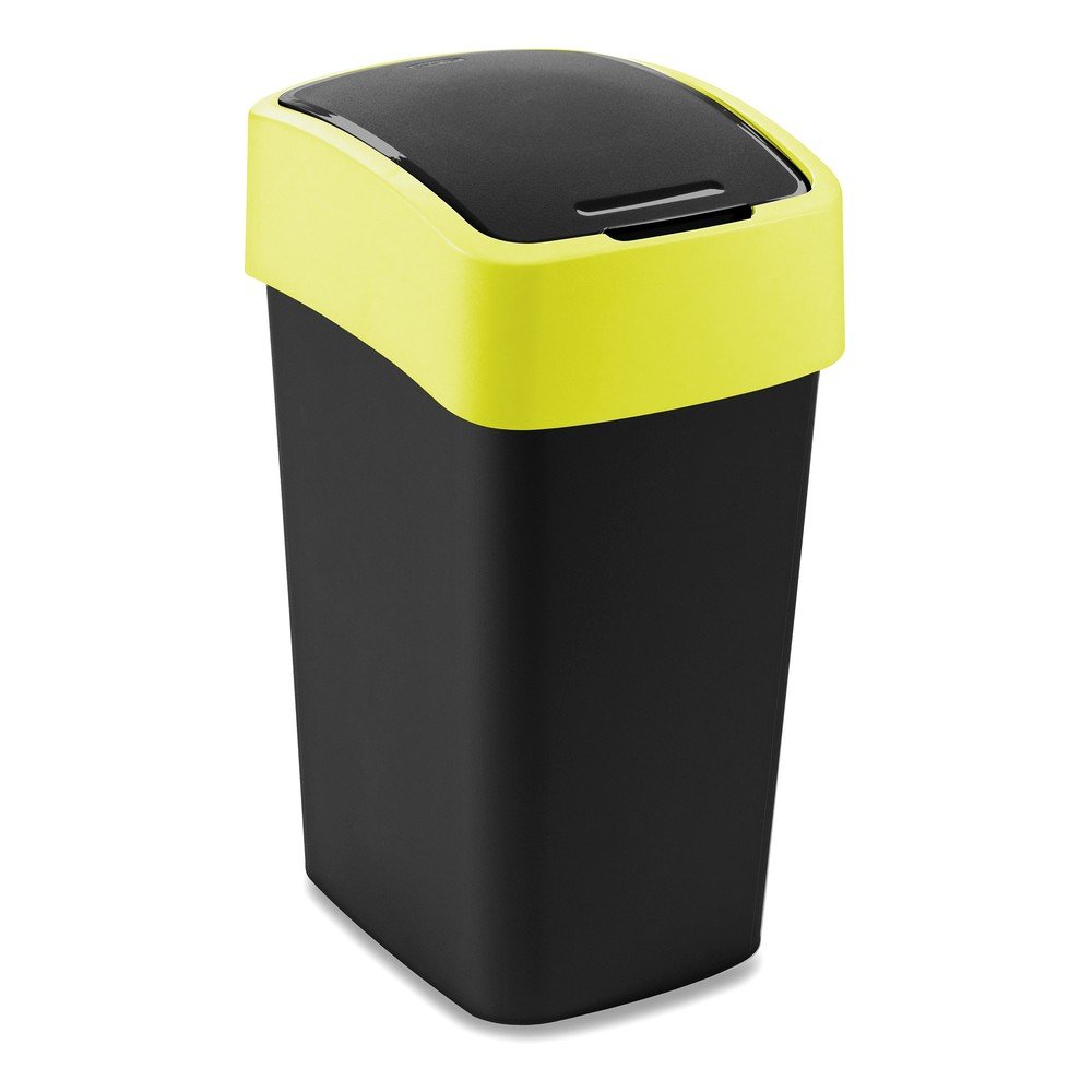 E-shop Žltý/čierny plastový odpadkový kôš na triedený odpad 25 l Flip Bin – Curver