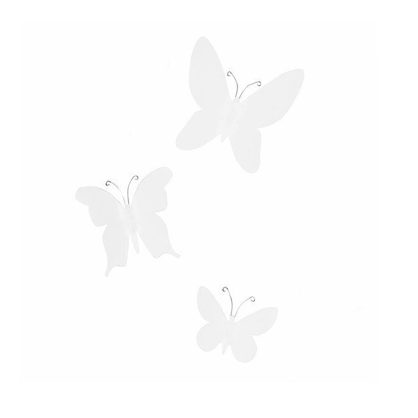 Sada 9 bielych nástenných 3D dekorácií Umbra Butterflies-image-1