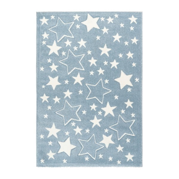 Modrý detský koberec Kayoom Hvezdičky, 80 x 150 cm