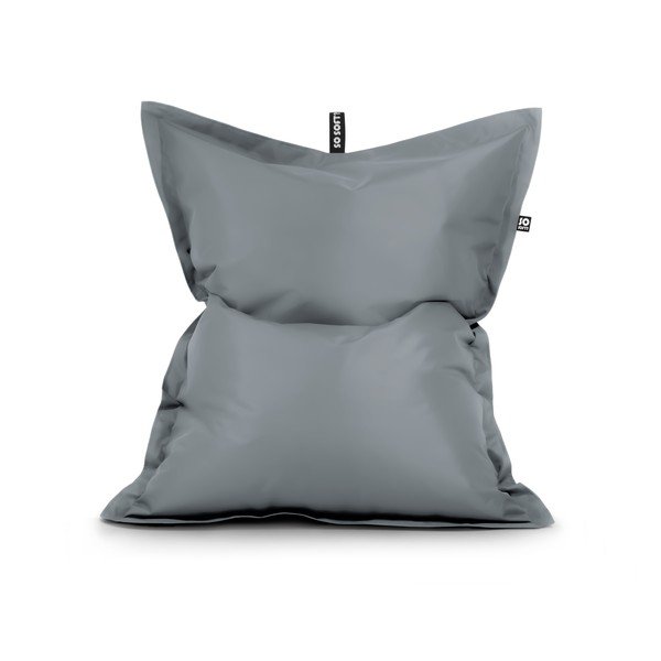 Sivý sedací vak z imitácie kože Pad XL – So Soft?