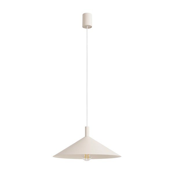 Béžové oceľové závesné svietidlo ø 40 cm Zylo – Sollux