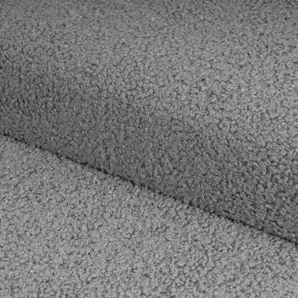 Sivý taburet z textílie buklé Folding – Casa Selección-image-1