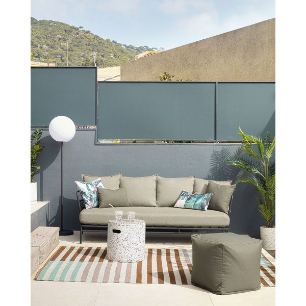 Béžová záhradná pohovka s kovovou konštrukciou Kave Home Mareluz-image-1