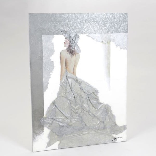 Obraz Lady Grey Dress, 120x90 cm