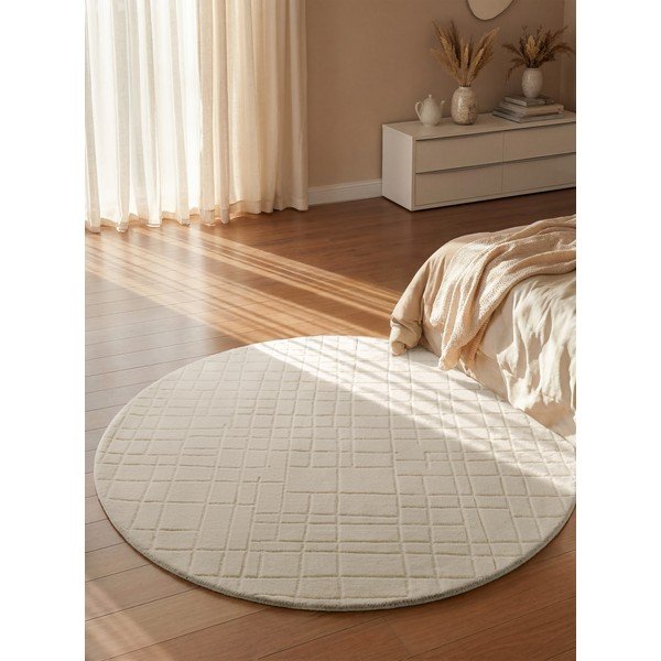 Krémovobiely vlnený okrúhly koberec ø 200 cm Kenso – Villeroy&Boch-image-1