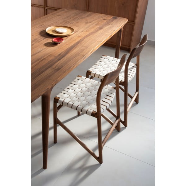 Biela/hnedá jedálenská stolička Fawn – Gazzda-image-2