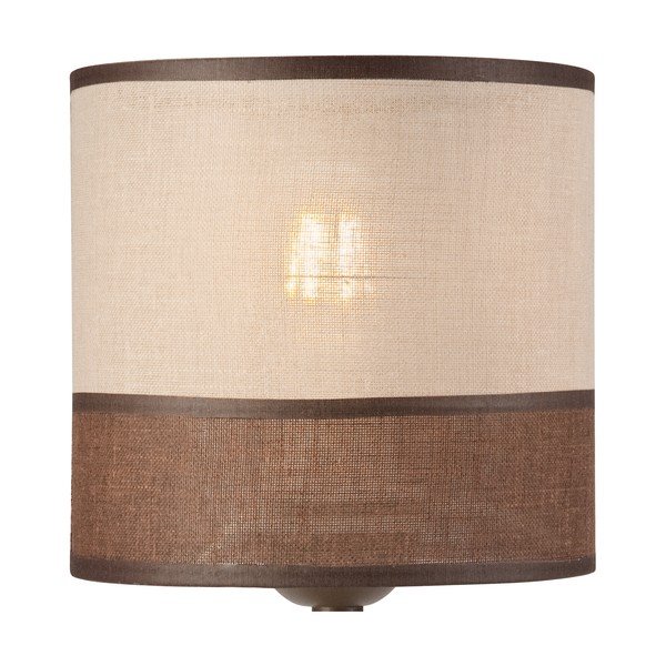 Tmavo hnedá stolná lampa s textilným tienidlom, výška 30 cm Andrea – LAMKUR-image-4