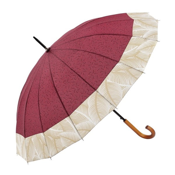Vínovočervený tyčový dáždnik Ambiance Tropical, ⌀ 105 cm