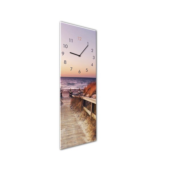 Nástenné hodiny Styler Glassclock Sunset, 20 × 60 cm-image-1