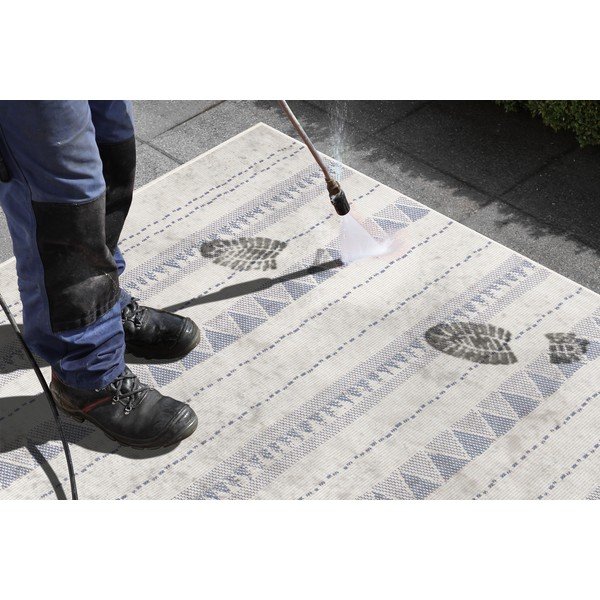 Modro-krémový vonkajší koberec NORTHRUGS Bahamas, 160 x 230 cm-image-1