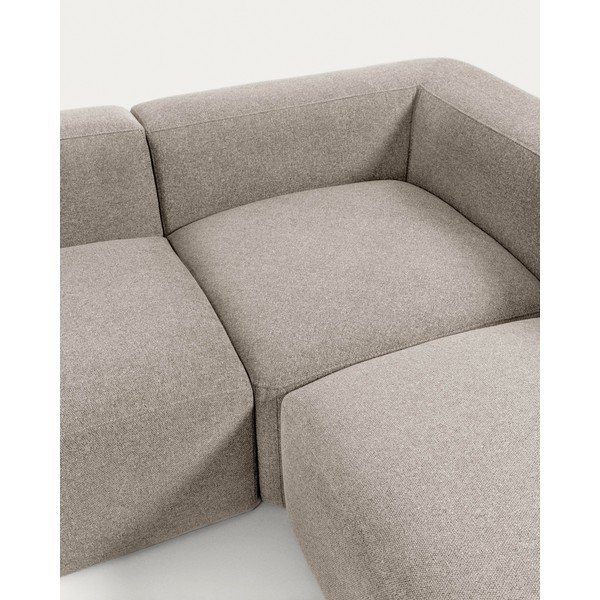 Béžová ženilková rohová pohovka Blok – Kave Home-image-3