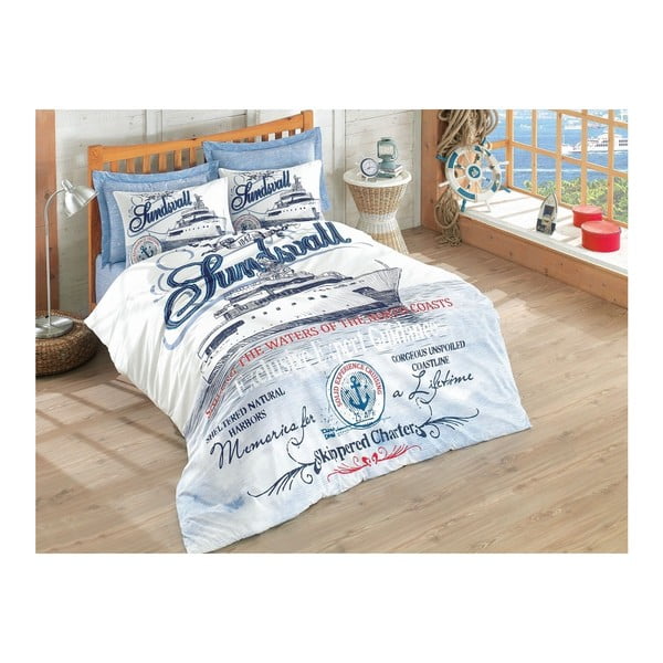 Bavlnené obliečky s plachtou na dvojlôžko Harbors, 200 × 220 cm