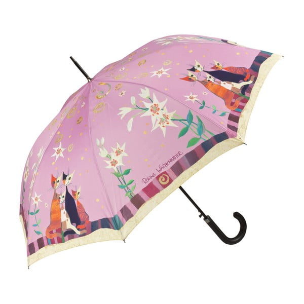 Dáždnik s rúčkou Von Lilienfeld Lilies, ø 100 cm