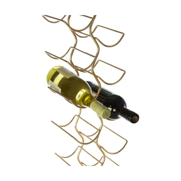 Kovový regál na víno v zlatej farbe počet fliaš 12 Wren – Premier Housewares-image-3