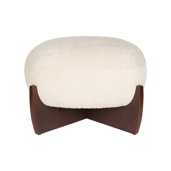 Béžová podnožka z textílie buklé Emilius – Dutchbone