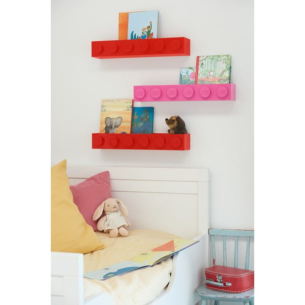 Detská červená nástenná polička LEGO® Sleek-image-1