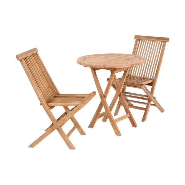 Záhradná jedálenská súprava v prírodnej farbe pre 2 Oviedo and Toledo – House Nordic