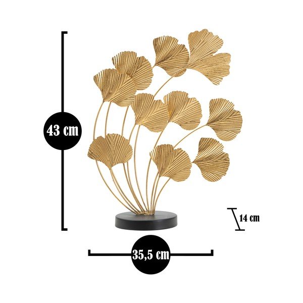 Kovová soška v zlatom dekore Mauro Ferretti Wind Leaf-image-2