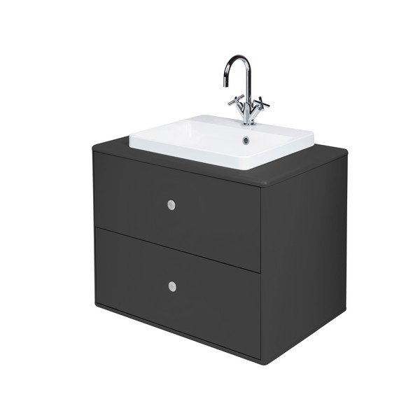 Antracitovosivá závesná skrinka s umývadlom bez batérie 80x62 cm Color Bath – Tom Tailor-image-2