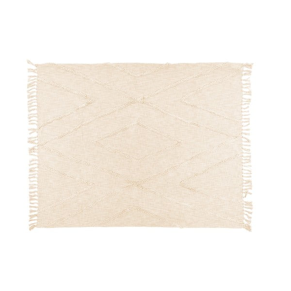 Krémovobiela bavlnená prikrývka na dvojlôžko 250x260 cm Sahara - Tiseco Home Studio-image-2