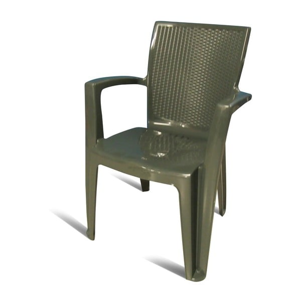 Zelená plastová založiteľná stolička Ollie