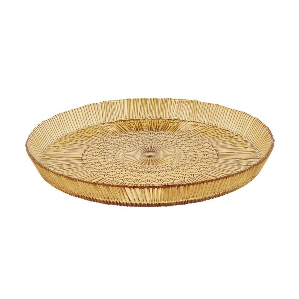 Oranžový sklenený servírovací tanier ø 30 cm Kusintha – Bitz