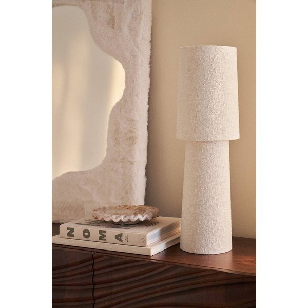 Biela stolová lampa z materiálu bouclé (výška  58 cm) Philo – Ellos Home-image-2