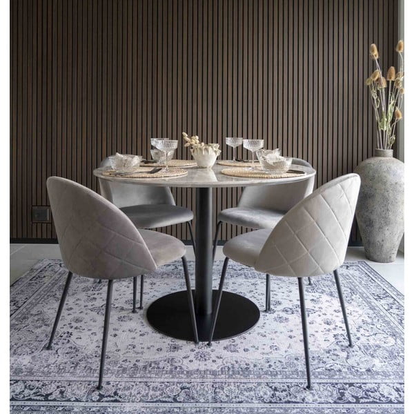 Svetlosivé zamatové jedálenské stoličky v súprave 2 ks Geneve – House Nordic-image-1