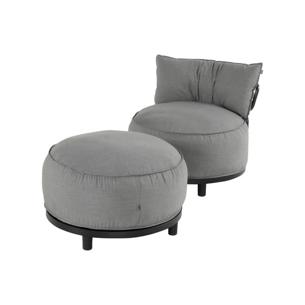 Svetlosivé polstrované záhradné kreslo Emma – Hartman-image-3