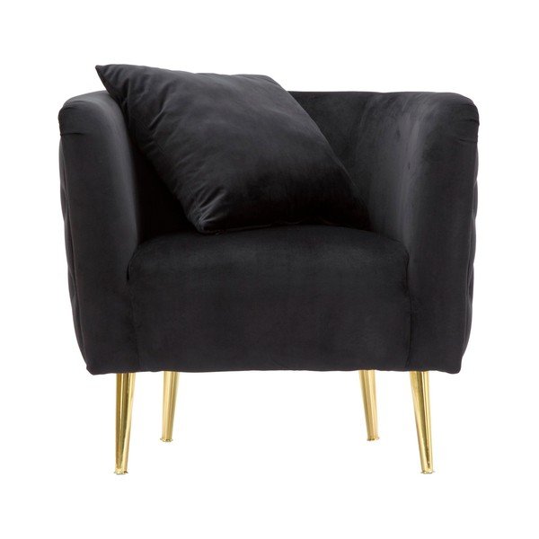 Čierne zamatové kreslo Bucarest – Mauro Ferretti-image-2