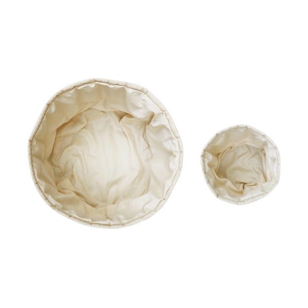 Krémové látkové detské úložné boxy v súprave 2 ks ø 30x20 cm Bambia Natural – Lorena Canals-image-4