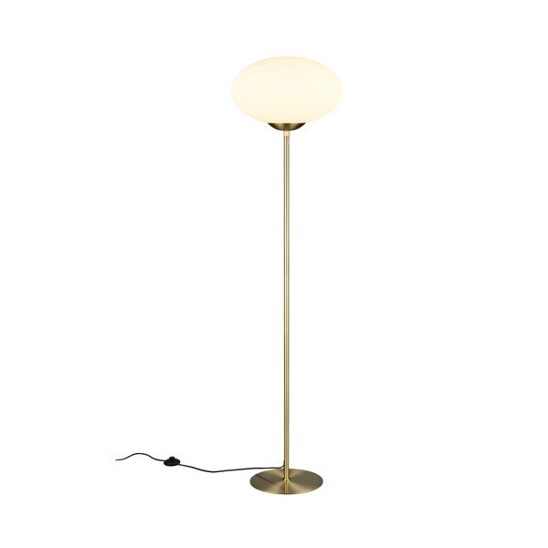 Stojacia lampa v mosadznej farbe so skleneným tienidlom (výška  150 cm) Fomento – Trio-image-4