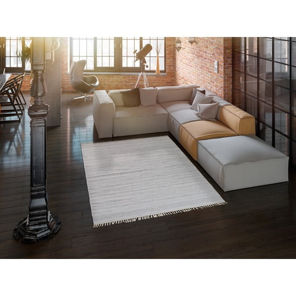 Svetlosivý vonkajší koberec z recyklovaného plastu Universal Liso, 140 x 200 cm-image-1