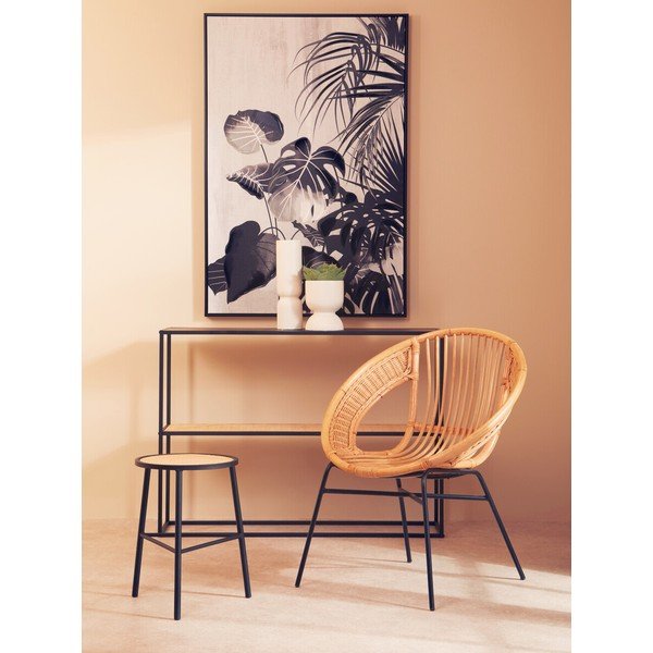 Čierna/v prírodnej farbe ratanová stolička Depok – Premier Housewares-image-3