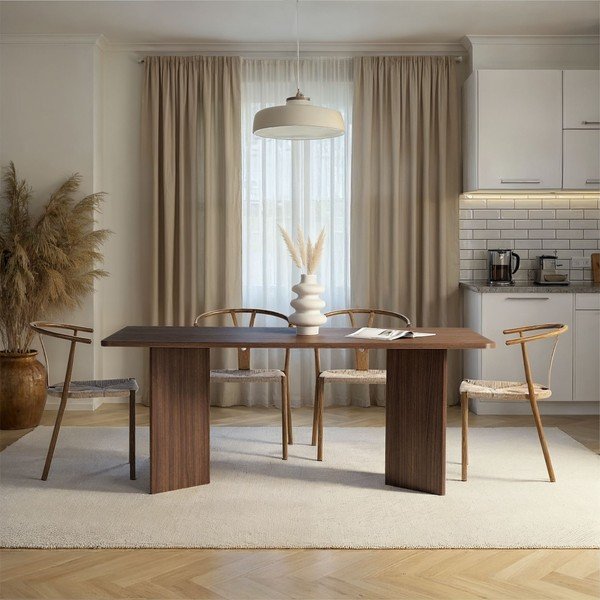 Jedálenský stôl v dekore orecha 90x180 cm Linza – Kalune Design-image-2