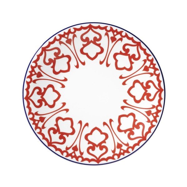 24-dielny set bílého porcelánového riadu s červeným vzorom Kütahya Porselen Desen-image-4