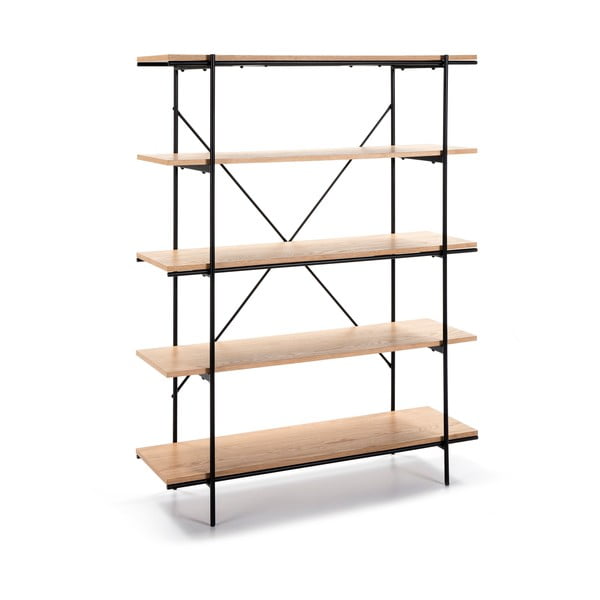 Knižnica v dekore dubového dreva s čiernymi detailmi Marckeric Amina-image-2